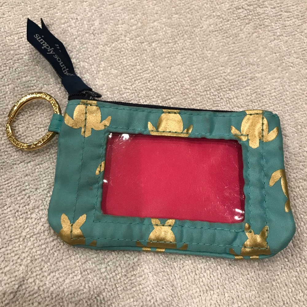 Simply Southern ID/coin purse with keyring.